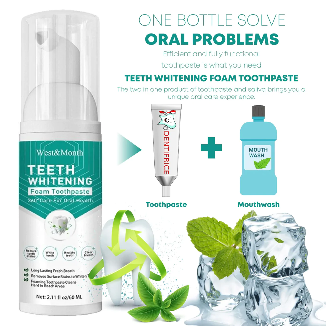 StainOff TeethWhitening Mousse Toothpaste