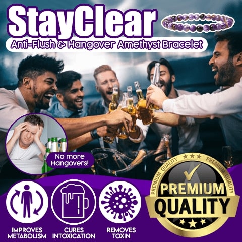 StayClear Anti-Flush Hangover Amethyst Bracelet