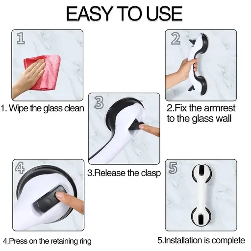 Anti Slip Safety Suction Grab Bar