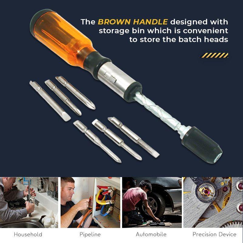 Push Pull Ratchet Screwdriver Set