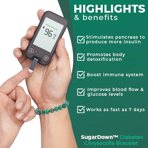 SugarDown Diabetes Chrysocolla Bracelet