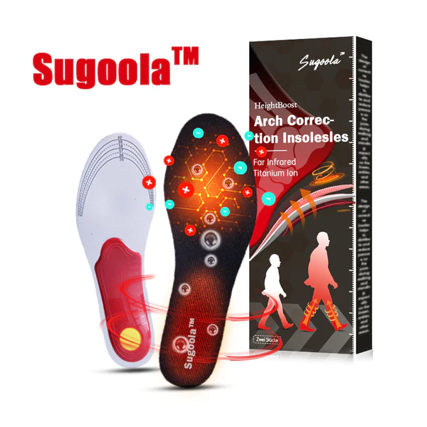 Sugoola HeightBoost Far Infrared Titanium Ion Arch Correction Insoles