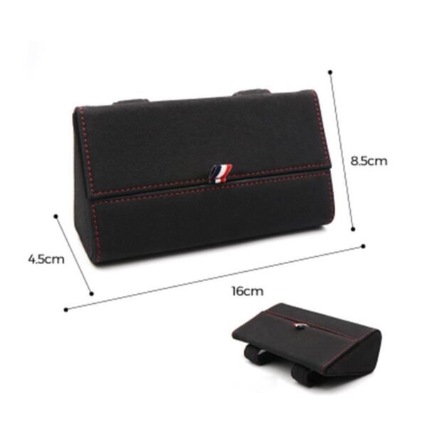 Car Clip-in Leather Glass Holder