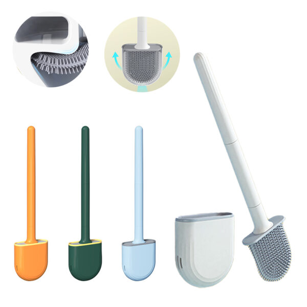 Silicone Toilet Brush and Holder Set