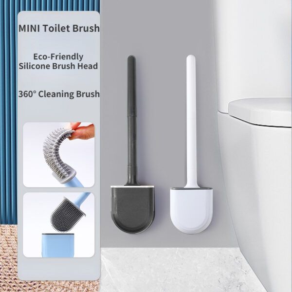 Silicone Toilet Brush and Holder Set