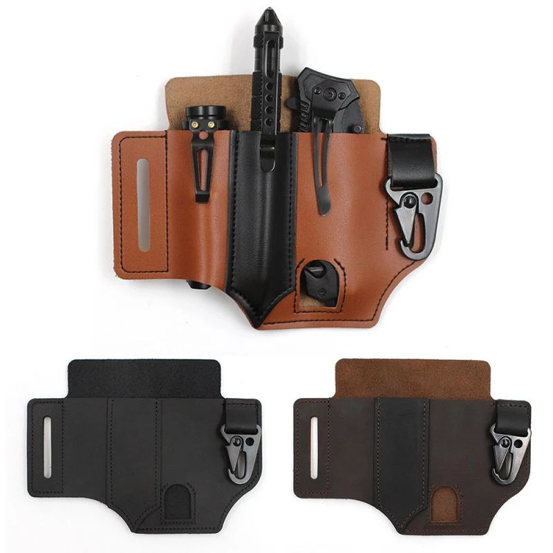 Cowhide Leather Owl Buckle Tactical Multifunctional Belt Cover