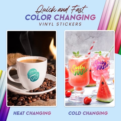 Temperature Sensing Color Changing Vinyl Sticker