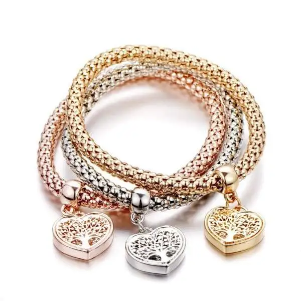 Tree Of Life Heart Edition Crystal Bracelets