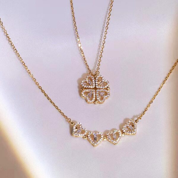 Four-Leaf Heart Shape Necklace