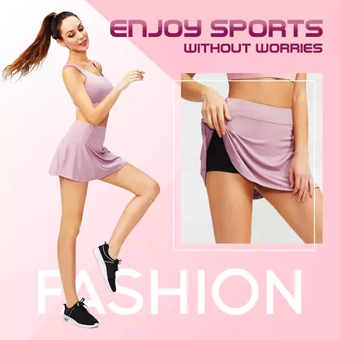 Two Pieces Sports Safety Skirts