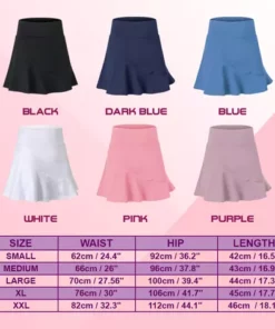 Two Pieces Sports Safety Skirts