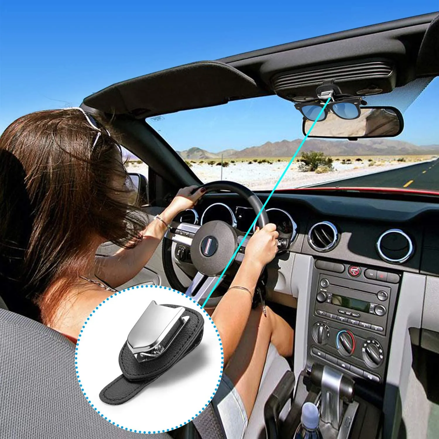 Universal Car Visor Sunglasses Holder Clip