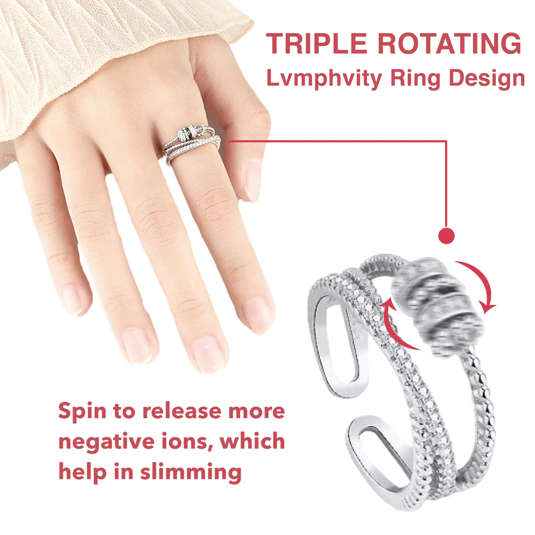 DANSIO Threanic Triple Spin Ring