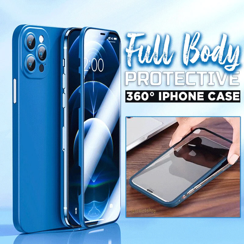 Upgraded Tempered Glass Lens Protective Case for iPhone