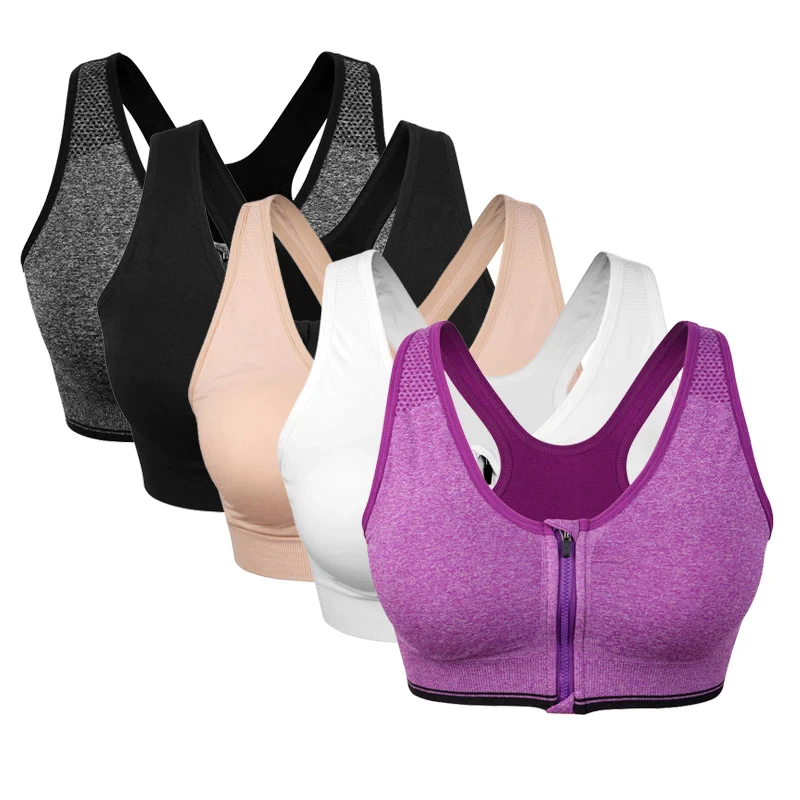 Front Zip Sports Bra