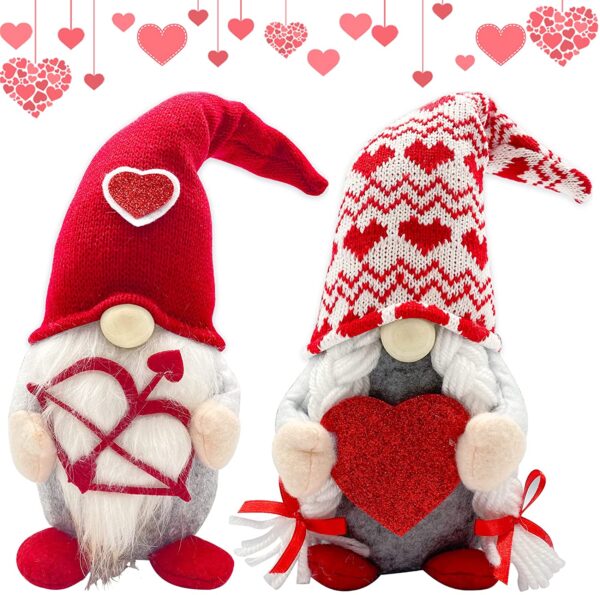 Valentine's Day Gnomes Plush Decorations