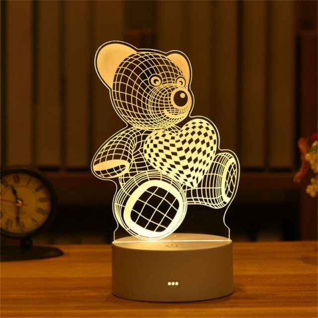 Valentine's Night Light Led 3D Lamp