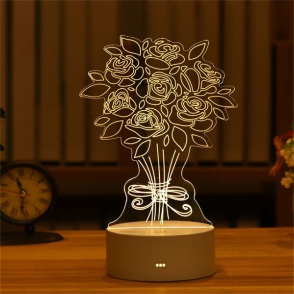 Valentine's Night Light Led 3D Lamp