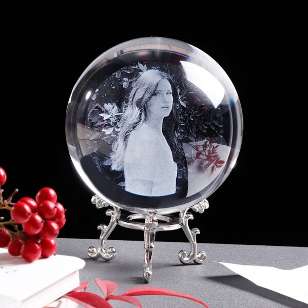 Valentine's Personalized Crystal Photo Ball