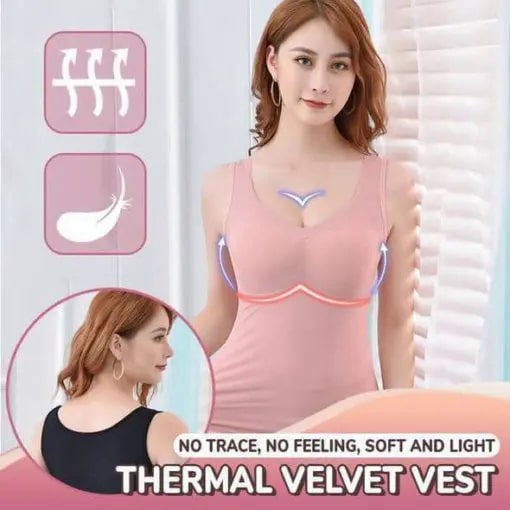 Velvet Thermal Lace Sleeveless Inner Wear