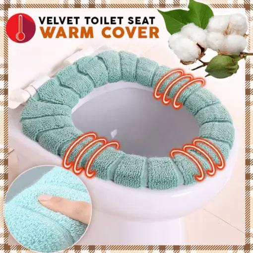 Velvet Toilet Seat Warm Cover