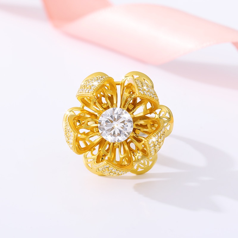 Blooming Flower Cocktail Ring