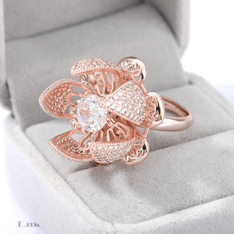 Blooming Flower Cocktail Ring