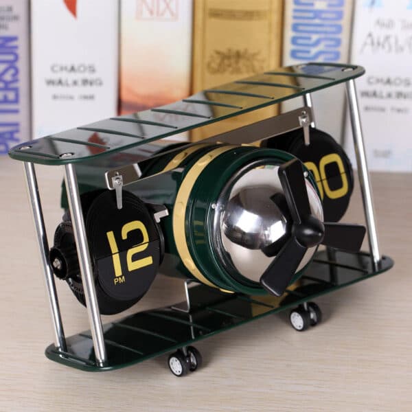 Vintage Model Aircraft Table Clock