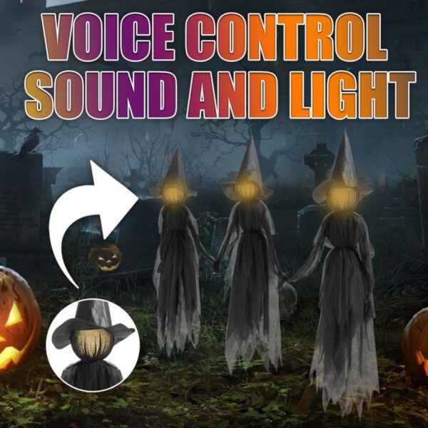 Voice Control Halloween Witch Decoration Light Set