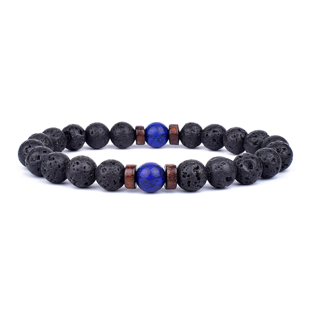 Volcanic Stone Bracelet for Buddhist Gift