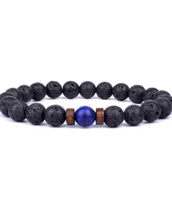 Volcanic Stone Bracelet for Buddhist Gift