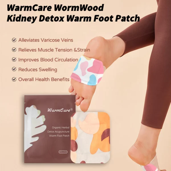 WarmCareŽ Organic Herbal Detox Acupuncture Warm Foot Patch