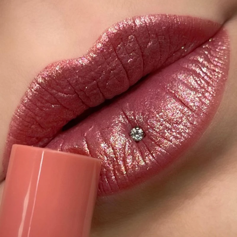 Waterproof Nude Glitter Lipstick