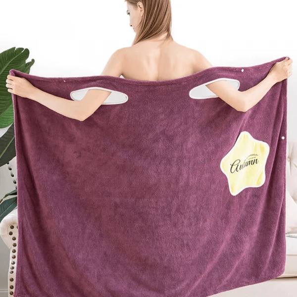 Wearable Bath Towel Robe