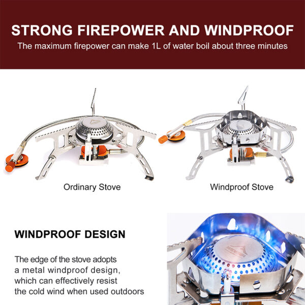 Camping Outdoor Windproof Gas Burner