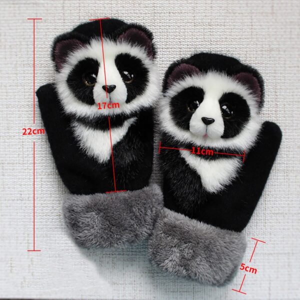 Hand-knitted Cartoon Animal Mittens