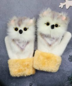 Hand-knitted Cartoon Animal Mittens