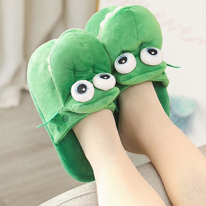 Christmas Crocodile Slippers With Open Mouth