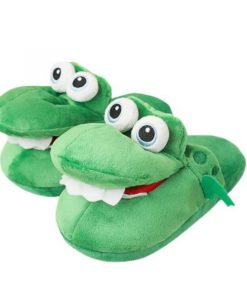 Christmas Crocodile Slippers With Open Mouth