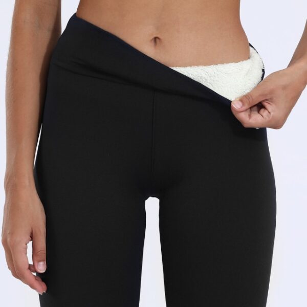 High Waist Thick Velvet Leggings