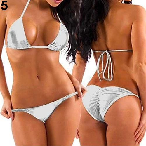 Women's Fashion Metallic Extreme Bikini