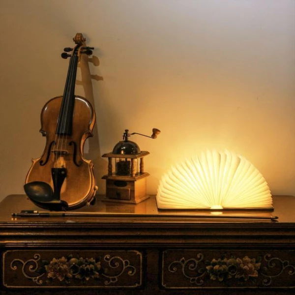 Wood Book Lamp