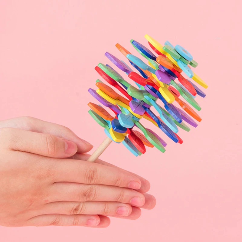 Wooden Lollipop Stress Relief Toy