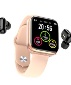 2 in 1 Smart Watch with Wireless Bluetooth Earbuds