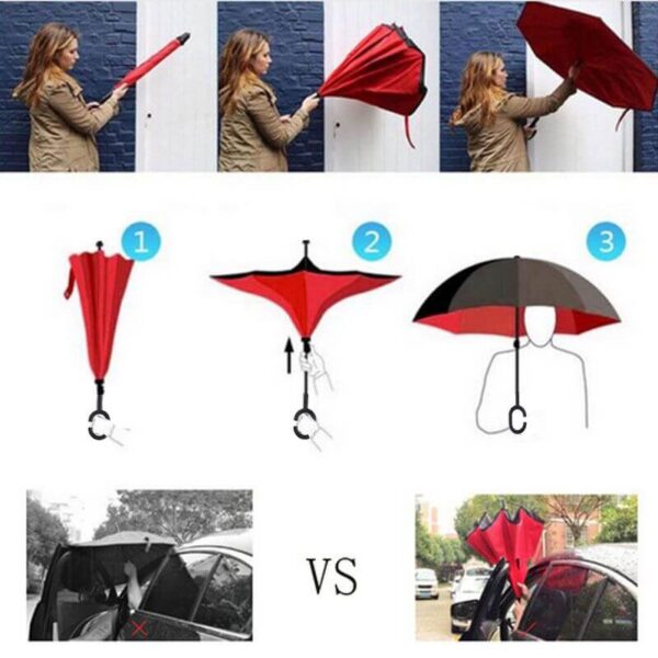 Reverse Windproof Umbrella