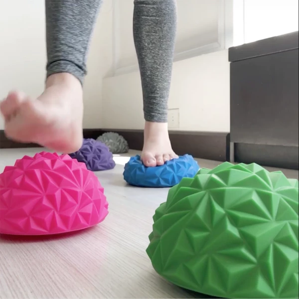 Yoga Half-Ball Water Cube Diamond Pattern Foot Massage Ball