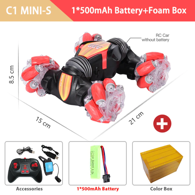 Gesture Sensing RC Stunt Car With Light