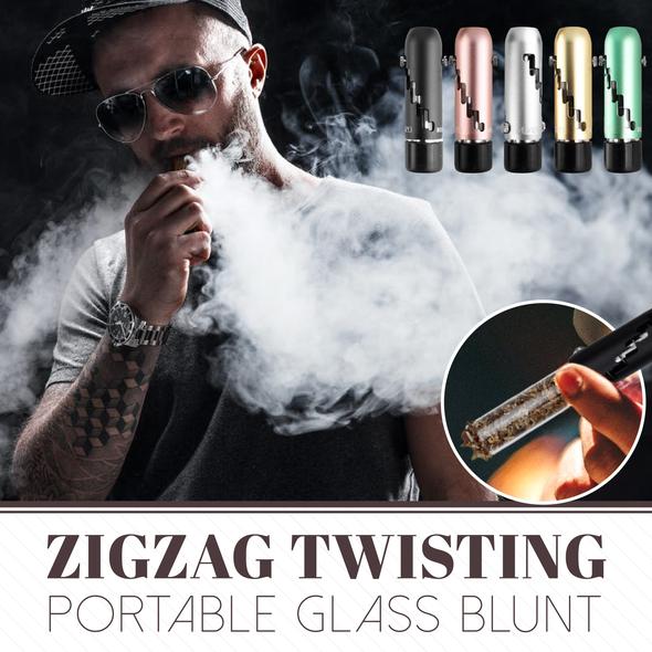 ZigZag Twisting Portable Glass Blunt