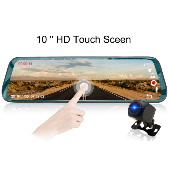 Front and Back Dashcam Rearview Mirror