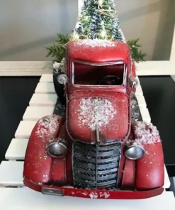 Red Farm Truck Christmas Centerpiece